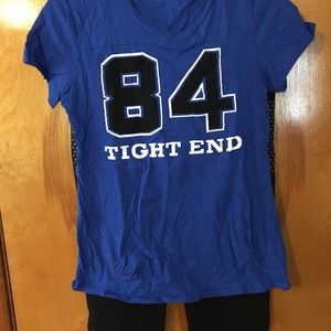 Never worn "tight end" pj set